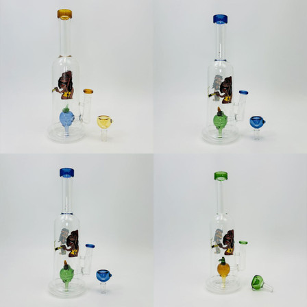 Waterpipe Decal Prints With Fruit Shower Perc - 12 Inches - RH-236