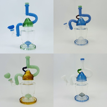 Recycler Waterpipe With Shower Perc -10 Inches - RH-214