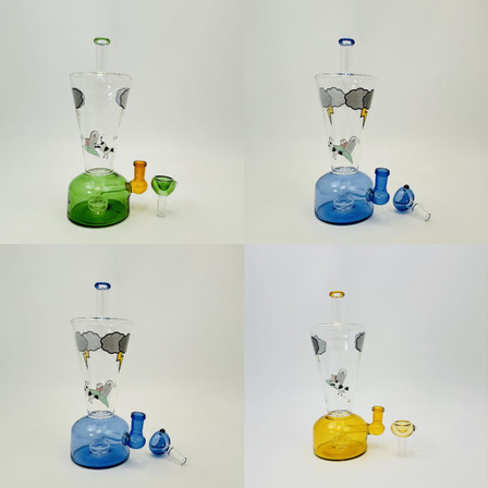 Tornado Waterpipe With Showerhead Perc - 10 Inches - RH-233