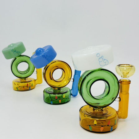 Recycler Waterpipe Donut 6 Inches - Price Per Piece - Assorted Colors - RH-255