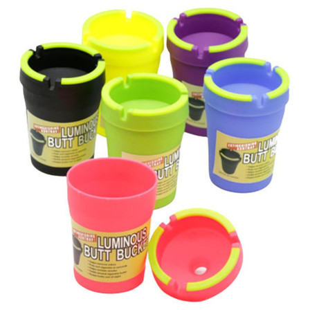 Butt Bucket - Ashtray - Glow in Dark - 12 Counts Per Display
