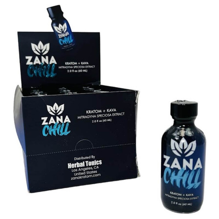 Zana - Chill Kratom - Kava Extract Shot - 2.0 fl Oz - 60ml - 12 Counts Per Box Zana - Chill Kratom - Kava Extract Shot - 2.0 fl Oz - 60ml - 12 Counts Per Box