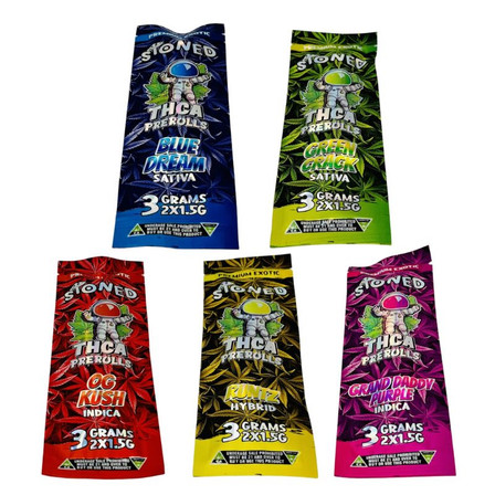 Stoned - THC-A Preroll - 1.5 Grams - 2 Counts Per Pack Stoned - THC-A Preroll - 1.5 Grams - 2 Counts Per Pack