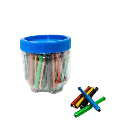 One Hitter Metal Pipe - 3 Inches - 100 Pieces Per Pack - Assorted - Price Per Piece One Hitter Metal Pipe - 3 Inches - 100 Pieces Per Pack - Assorted - Price Per Piece