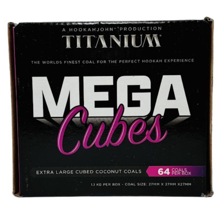Titanium - Hookah Coals Mega Cubes - 64 Counts Per Box Titanium - Hookah Coals Mega Cubes - 64 Counts Per Box