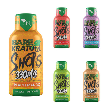 Bare Kratom Shots - 30 ml - 330 gram - 4 Counts Per Box Bare Kratom Shots - 30 ml - 330 gram - 4 Counts Per Box