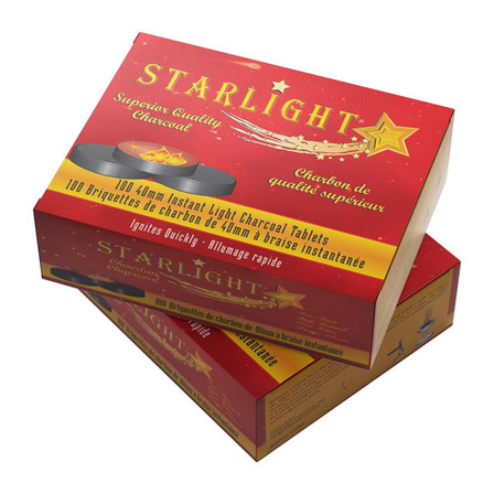 Starlight Charcoal - Instant Light Tablets - 100 Counts Per Box