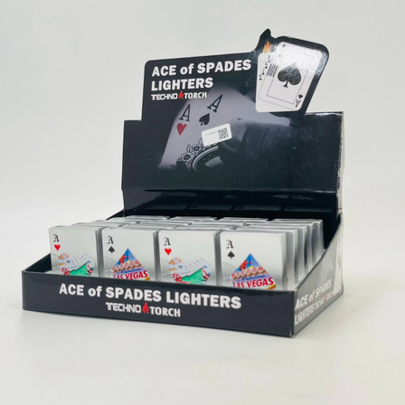 Techno Poker Chip Lighter - Assorted Design - 20 Counts Per Box