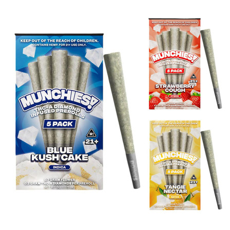 Delta Munchies Diamond THC-A Preroll - 1 Gram - 5 Counts Per Pack Delta Munchies Diamond THC-A Preroll - 1 Gram - 5 Counts Per Pack
