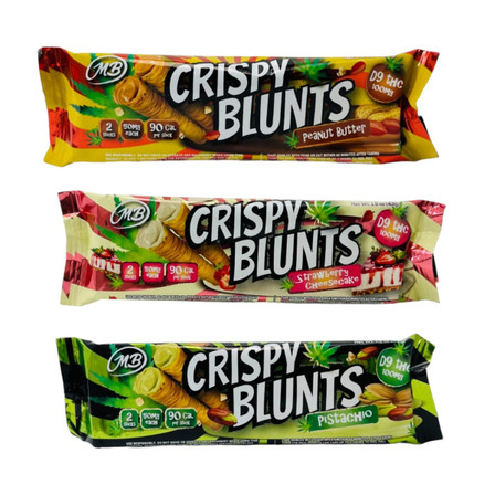 Crispy Blunts Delta 9 Edibles - 100 mg - 2 Counts Per Pack Crispy Blunts Delta 9 Edibles - 100 mg - 2 Counts Per Pack