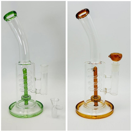 Waterpipe 13 Inch - Bent Neck With Coil Perc