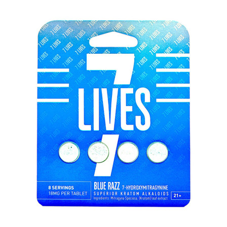 7 Lives 7OH 18 mg Tablets - Blue Razz - 4 Counts Per Pack 7 Lives 7OH 18 mg Tablets - Blue Razz - 4 Counts Per Pack