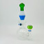 Round Vase Waterpipe with Double Perc - 10 Inch - RH-308