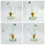 Helios Glass Waterpipe With Duck Shower Perc - 7 Inch - Assorted - WPTG226