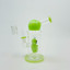 Helios Glass Straight Waterpipe with Character Perc - 7 Inch - Assorted Colors