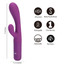 MAIA RAYLA Adult Toy 7" DUAL STIMULATOR / VIBRATOR PURPLE