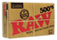 RAW 500's Classic Natural Unrefined Rolling Paper 1 1/4 79 mm - 20 pack per Box