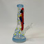 10" Inch Glass Water Pipe With Assorted Prints -Blue