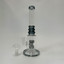 Ribbed Ring Tube Waterpipe With Dual Perc - 10 Inch