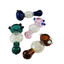 Handpipe 4" Inch - Fumed Colors Swirl With Three Dots - Assorted - Price Per Piece