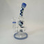 Bent Neck Swirled Waterpipe With Showerhead Perc - 9 Inch - WPVC149
