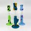 WATERPIPE SILICONE 13" INCHES - WITH SHOWERHEAD PERC - ASSORTED COLORS 