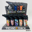 Techno Torch - Angle Gun Assorted Print - 15 Lighter Per Display