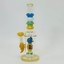 WPAG50 - 12 Inch Waterpipe - With Multi Rings Tube and Character Showerhead Perc-Yellow