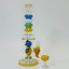 WPAG50 - 12 Inch Waterpipe - With Multi Rings Tube and Character Showerhead Perc-Yellow
