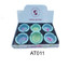 Hipster Hippie Ashtray Glass With Silicone Full Exotic Colors - 6 Count Per Display - Price Per Piece