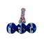 Handpipe - 7 Inch - With Triple Bowl - Assorted Colors
