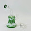 	
Helios Glass Waterpipe - 6 Inch - Raked with Bent Neck and Banger-Green