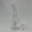 	
Waterpipe 10" Inch With Ice Pincher Bubble Cone Perc-White