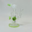 Helios Glass Waterpipe - 7" Inch - Straight With Flower and Donut Showerhead Perc
