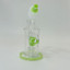 Helios Glass Waterpipe - 7" Inch - Straight With Flower and Donut Showerhead Perc