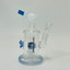 Helios Glass Waterpipe - 7" Inch - Straight With Flower and Donut Showerhead Perc