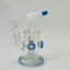 Helios Glass Waterpipe - 7" Inch - Straight With Flower and Donut Showerhead Perc