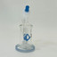 Helios Glass Waterpipe - 7" Inch - Straight With Flower and Donut Showerhead Perc