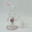 Helios Glass Waterpipe - 7" Inch - Straight With Flower and Donut Showerhead Perc