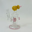 Helios Glass Waterpipe - 7" Inch - Straight With Flower and Donut Showerhead Perc