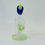 Helios Glass Waterpipe - 7" Inch - Straight With Flower and Donut Showerhead Perc