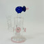 Helios Glass Waterpipe - 7" Inch - Straight With Flower and Donut Showerhead Perc