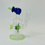 Helios Glass Waterpipe - 7" Inch - Straight With Flower and Donut Showerhead Perc