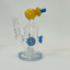 Helios Glass Waterpipe - 7" Inch - Straight With Flower and Donut Showerhead Perc