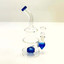 Bent Neck Waterpipe With Showerhead Perc - 8 Inch - WPAG99-Blue