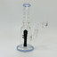Helios Multi Rings Glass Waterpipe With Showerhead Perc And Banger - 7.5 Inch - Assorted Colors - WPTG124