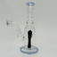 Helios Multi Rings Glass Waterpipe With Showerhead Perc And Banger - 7.5 Inch - Assorted Colors - WPTG124