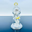 WPTG121 - Helios Glass - 6 Inch Waterpipe - Globe Telescopic With Showehead Perc and Banger - Assorted Colors - Price Per Piece
