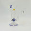 Helios Glass Waterpipe With Donut Showerhead Perc and Banger - 8 Inch - WPNA795