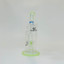 Helios Glass Waterpipe With Donut Showerhead Perc and Banger - 8 Inch - WPNA795